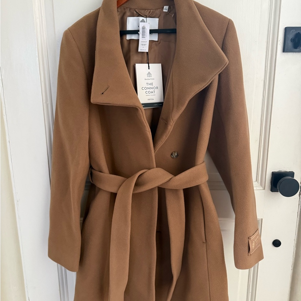 Babaton Tan Trench Coat